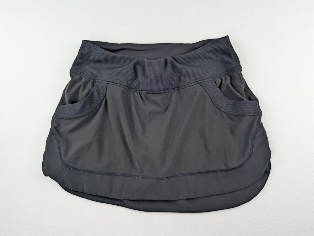 Lululemon Pace Setter Black Running Skort Size 4 Athletic Tennis Y2K
